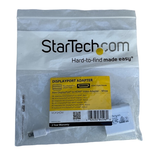 StarTech 4.7" Mini DisplayPort To HDMI Video Adapter Converter White MDP2HDW - Picture 5 of 5
